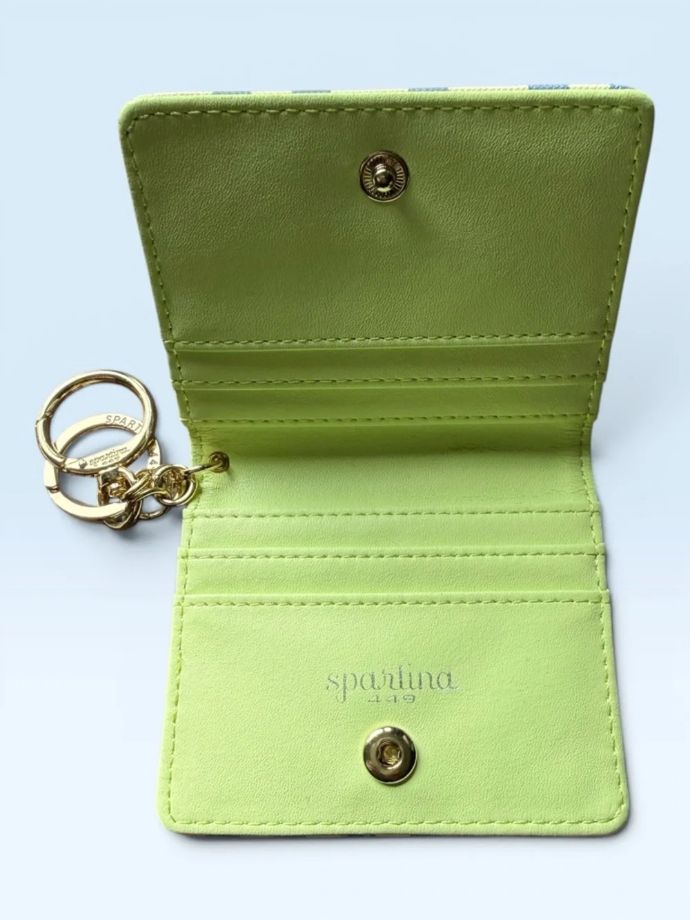 Retired Spartina 449 Oyster Alley ID/Key Snap Wallet